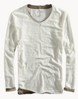 VOGUE™ - Cotton Long Sleeve V-Neck Shirt